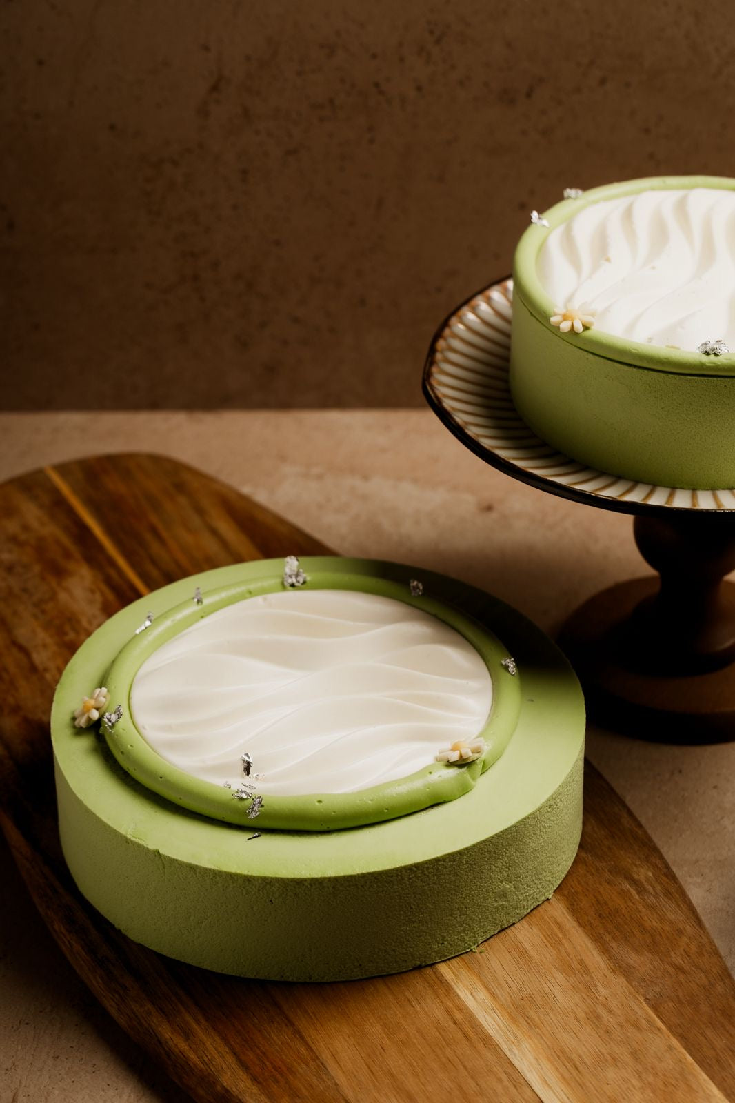 Matcha Pandan Mochi Cake