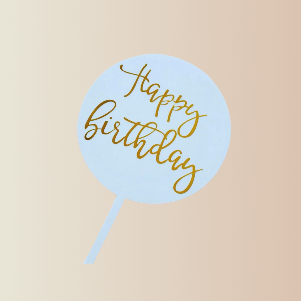 "HAPPY BIRTHDAY" Acrylic Tag (blue)