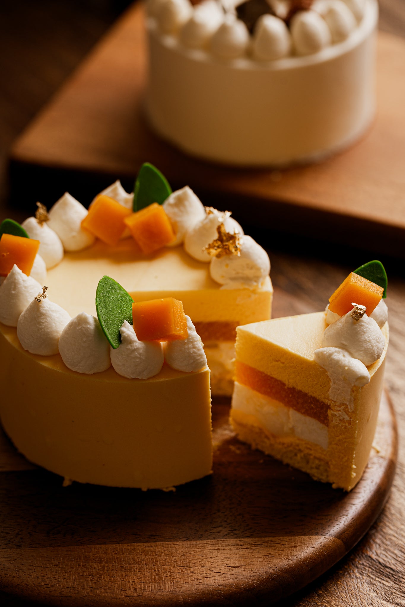Mango Coconut Mochi Cake
