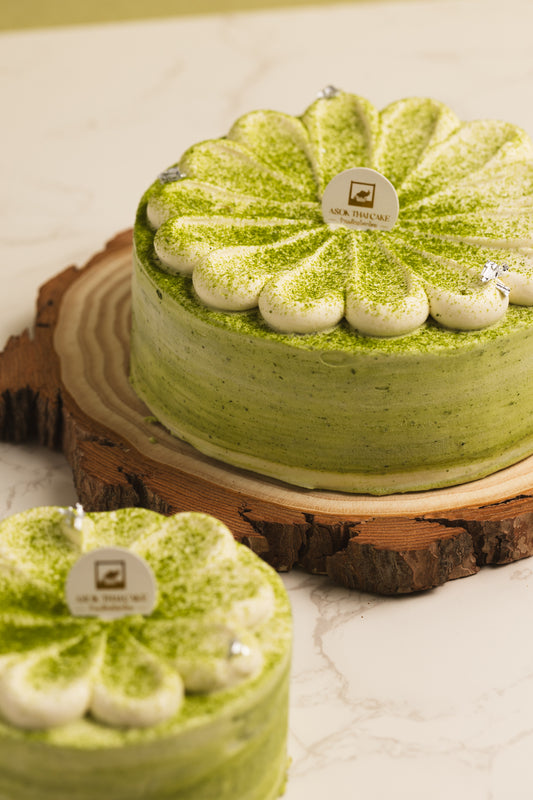 Uji Matcha Pandan Mochi Cake