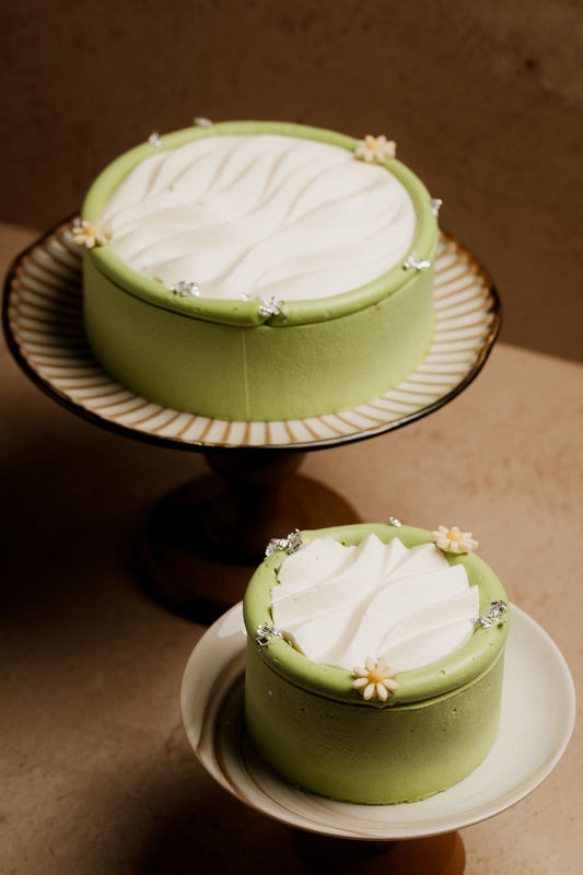 Matcha Pandan Mochi Cake