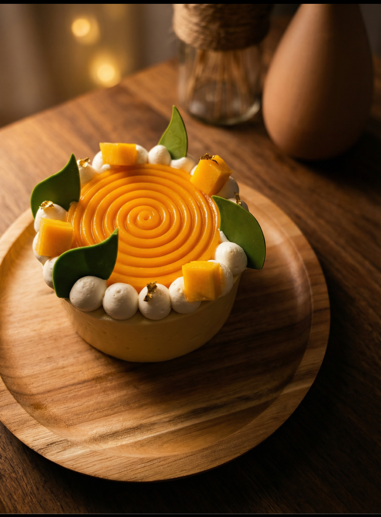 Mango Coconut Mochi Cake