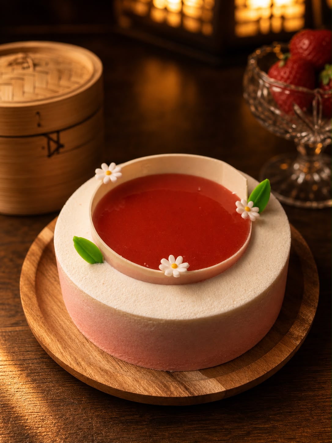 Strawberry Yogurt Mousse Cake
